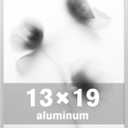 FrameWorks 13x19 Brushed Aluminum Poster Frames Modern Brushed Metal Design w/Shatterproof Plexiglass, Perfect for Posters, Artwork, Paintings, Wall Displays Home or Office Decor, Silver - 1 Pack