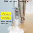Steam Mop for Floor Cleaning, Effortless Ergonomic Design Floor Steamer for Hardwood and Tile, Adjustable Steam Modes, 1500W High Power, 16.4ft Cord, 400Ml XL Tank, 2 Washable Pad (1) (6)
