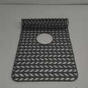 AWOKE Sink Protectors for Kitchen Sink - 26"x 14" Sink Mat - Heat-resistant Easy-clean Silicone Sink Mat - for Protection of Stainless Steel Sink - with Center Drain (Grey),Kitchen Sink Accessories