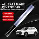 2Pcs All Car Magic Pen,Car Scratch Remover,Magic Car Scratch Removal Pen,Quick Fix for Scratches and Paint Damage, Weatherproof Fits All Car Colors1