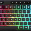 Redragon K516 PRO Shiva TKL RGB Wireless Membrane Gaming Keyboard, 87 Keys Mechanical-Feel Keyboard w/Smooth Linear Switch, On-Board Macro & Multimedia Keys, 16.8M RGB Backlit, Software Supported (Black)