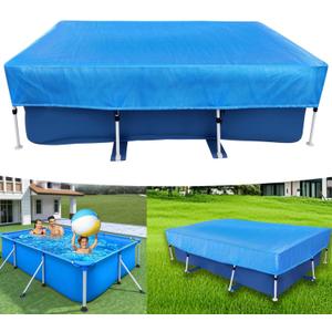 Rectangle Pool Cover 87x59 in for Above Ground Pool 7x4 ft Draw Strings Swimming Pool Cover for 7.3 ft x 4.9 ft Rectangular Frame Pools Heavy Duty Pool Cover Protector for Dustproof