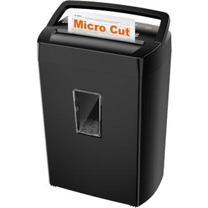 Bonsaii Paper Shredder, 10-Sheet Home Office Shredders, Micro Cut Home Use Paper Shredder with 5.5 Gallons/P-4 High Security/5 Minutes/Shred Card,Staple,Clips (C275-B)