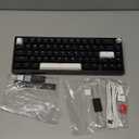 Womier SK65 Wireless Mechanical Gaming Keyboard, 60 Percent Retro Creamy Aluminium Keyboard, Bluetooth 5.0/2.4GHz/USB-C Wired Hot Swappable Custom RGB Backlit for Mac Computer PC (Black)