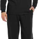 Christmas Pajamas Two Piece Outfits Tracksuits Loungewear Matching Set Pjs Jogger Sets (Black, XXL)