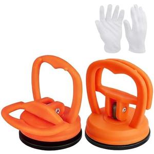 Vinderfine 2PCS Car Dent Puller Remover Tool,Powerful Suction Cup for Car Dent Repair, Glass and Tiles Lifting, and Objects Moving, Suitable for Most Car Models(Orange)