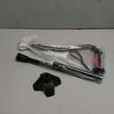 BigAlex Collapsible Walking Cane for Men & Women, Adjustable Stability Stick for Mobility, Heavy Duty, Foldable, Lightweight, Portable Travel Aid with Comfortable Offset Handle for Seniors & Adults (Black-Red)