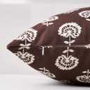 Neutral Floral Throw Pillow Covers 18x18 Vintage Farmhouse Cushion Covers Boho Home Decor for Sofa Chair Couch Throw Pillows for Living Room Bedroom Accent Brown Velvet Floral Pillowcases Set of 2