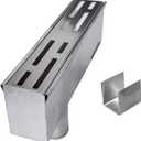 Pool Deck Drain Channel Accessories, End Cap with 1-1/4" Diameter Round Pipe Bottom Outlet & 1 Connectors for 1-11/16" Wide SXSJMY Pool Drains/Mini Water Drainage Channel
