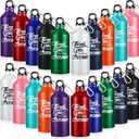 Tanlade 20 Pcs Christmas Appreciation Gifts for Employee Coworker Teacher 20oz Aluminum Water Bottle Bulk Thank You Being Awesome Leakproof Sport Water Tumbler with Twist Lid and Buckle(Multicolor)