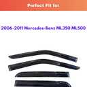 KPY Rain Guards Fit for 2006-2011 Mercedes-Benz ML350 ML500, Out-Channel Window Visors Vent Wind Deflectors 4PC, Car Accessories for 06-11 Mercedes Benz ML Class
