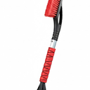 EcoNour 27" Car Snow Brush and Ice Scraper | Aluminum Snow Scraper for Cars with Ergonomic Foam Grip | Scratch-Free Windshield Ice Scraper and Snow Remover for Cars and SUVs (Red)