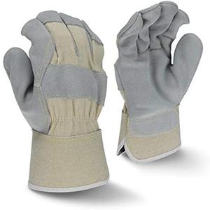 Pack of 2, Radians RWG3400W Side Split Gray Cowhide Leather Glove - Size 2X