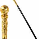 Spooktacular Creations Walking Cane Costume, Vintage Staff Prop Stick Accessories for Dress Canes, Party Costume for Adults and Kids (Gold)