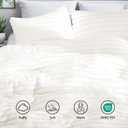 Cuddly Ribbed Fluffy Comforter Set Twin Size, Super-Soft Plush Fleece Bedding Set, Warm Fuzzy Comforter with Matching Sham, All-Season Cozy 2-Piece Bed Set, Ivory White