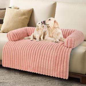 Wn's Day Luxurious Dog Couch Bed, Washable Calming Dog Couch Cover, Removable Couch Protector for Dogs, Waterproof Sofa Bed, Pet Bed Mats for Couch, Pet Couch Covers for Sofa(Pink, XL) (X-Large(45*37*6 In))