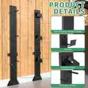 3 Place Weed Eater Rack for Trailer,Trimmer Racks for Open Trailers,Weedeater Rack Holder for Landscape Trailer Truck Lawn Equipment Accessories w/Lock