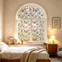 Stained Glass Window Privacy Film, Magnolia, 23.6 x 78.7 in