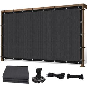 6'X 16' 90% Sun Shade Cloth Outdoor Patio Dark Grey Pergola Shades Cover Privacy Screen UV Block Porch Screens Canopy for Patio Outside Outdoor