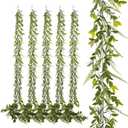 6 Pack 5.57ft Artificial Greenery Garland, Leaf Garland for Room Decor, Garlands for Decoration, Fake Vines Hanging Plants for Home Bedroom Garden Wall Wedding Decor-042 (042-6 Pack)