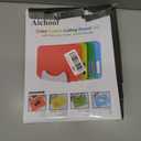 Plastic Cutting Board, Set of 4 with Storage Stand, Color Box Packed, BPA-Free, Preventing Cross-contamination of Different Food Types, Dishwasher Safe