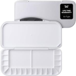 Mr. Pen Airtight 18-Well Watercolor Palette with 2 Mixing Areas and Lid - Folding Paint Tray (White)
