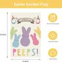 5 x Welcome Easter Garden Flag for Outside 1218, Bunny Banners Spring Garden Flag Double Sided Burlap Yard Flag Outdoor Farmhouse Decoration
