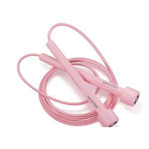 SPORTBIT Adjustable Jump Rope for Fitness and Exercise Skipping Rope for Cardio, Boxing, and Weight Loss Speed Rope perfect for Men & Women (Pink)