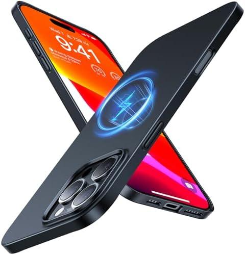 TORRAS Magnetic Slim-Fit for iPhone 16 Pro Max Case 6.9 inch, Ultra-Thin 16 ProMax Phone Case Compatible with MagSafe, Light Anti-Scratch Matte Hard PC Bayer OriginFit, Black