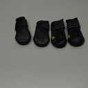 CovertSafe& Dog Boots for Dogs Non-Slip, Waterproof Dog Booties for Outdoor, Dog Shoes for Medium to Large Dogs 4Pcs with Rugged Sole Black, Size 4: (2.6''x2.1'')(L*W) for 31-40 lbs