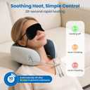Medicane Neck Travel Pillow with Massage, Neck Pillows with Heat & Gentle Vibration Massage with Ergonomic Foam, Perfect for Airplane, Car, Office, Home, Pain Relief,Sleeping,Traveling,Long Flight