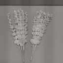 Voqoza 18pcs White Eucalyptus Stems Greenery Stems Fake Leaves Artificial Flowers Bouquet Faux Branches Centerpiece Flores Plants for Home Party Decor Wedding Decoration