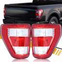 Tail Light Assembly Compatible with F150 Pickup 2021 2022 2023 Halogen Type Taillight, OE-Style Rear Lamp Replacements for ML3Z13404E ML3Z13405E, w/o Bulbs, w/o LED, Right Passenger Side
