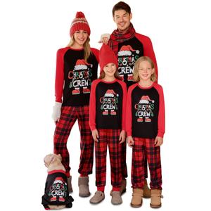 Haloumoning Family Christmas Pajamas Matching Sets Xmas PJs Sets Holiday Jammies Sleepwear Green