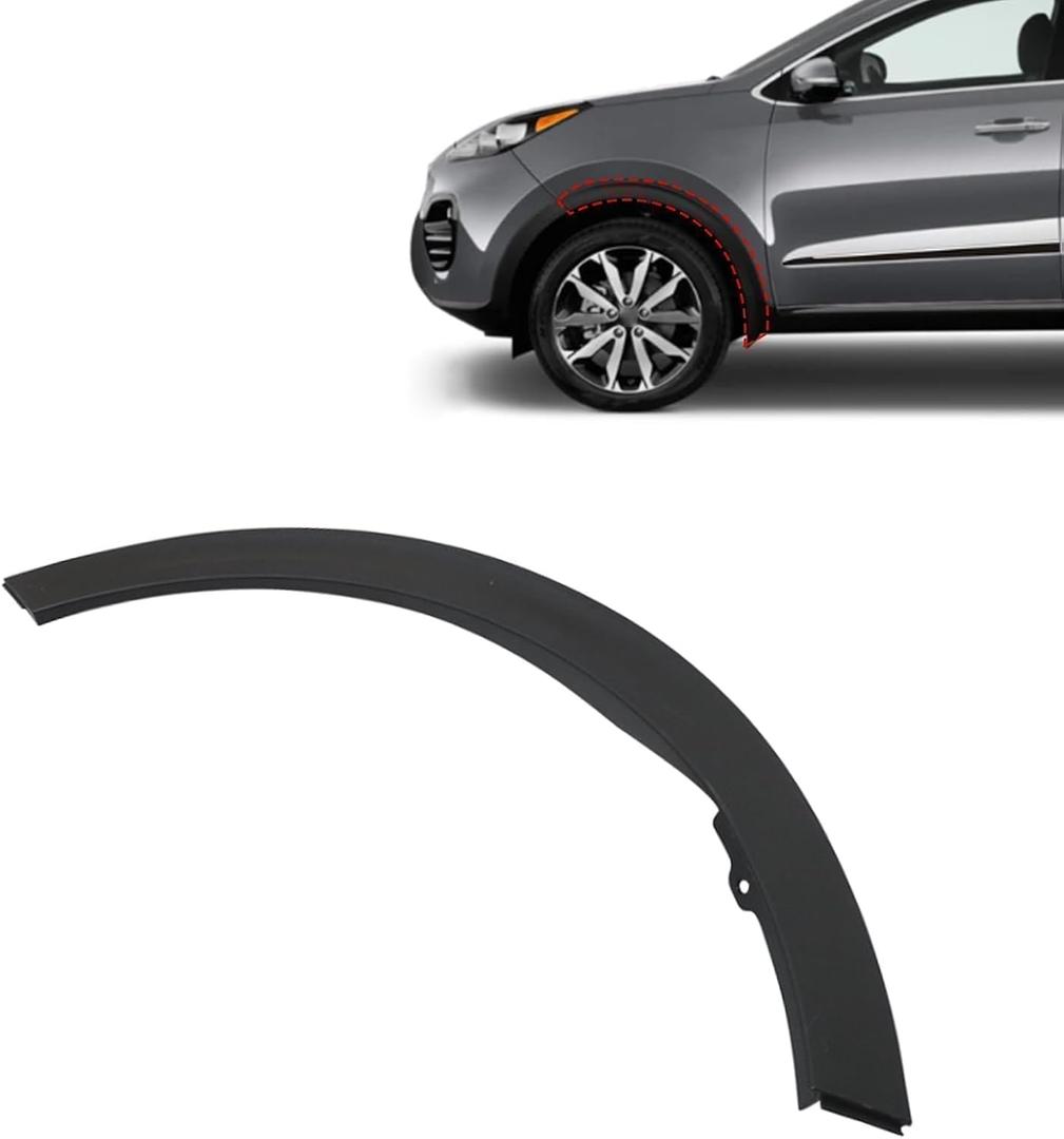 SecosAutoparts Fender Wheel Opening Molding Front Driver Side Compatible with Kia Sportage 2017-2022 Replace# 87711D9000 87711-D9000