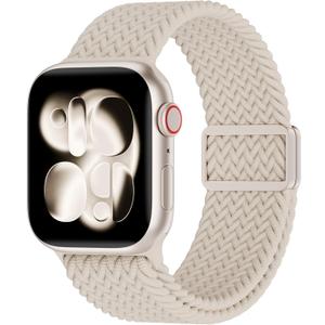 Magnetic Braided Solo Loop Compatible for Apple Watch Band 42mm 41mm 40mm 38mm 46mm 45mm 44mm 49mm, Stretchy Nylon Sport Elastic Strap for iWatch Bands Series 10 9 8 7 6 5 4 3 2 1 SE Ultra Women Men