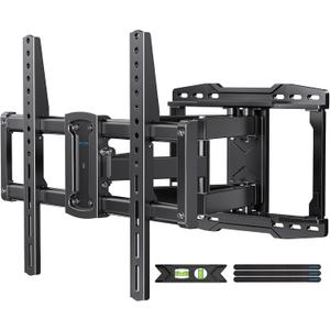 USX STAR UL Listed Full Motion TV Wall Mount Bracket for Most 37-90 inch TVs, Swivel Tilt Extension Level TV Mount, Max VESA 600x400mm, Holds up to 132lbs & 16" Wood Studs with Hole Drilling Template