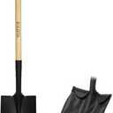 41 Inch Round Point Shovel for Digging,Heavy Duty Garden Shovel with D-Handle,Wooden Handle,Ideal for Gardening,Landscaping,Beach,and Snow Removal