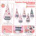 Peryiter 30 Set Pink Christmas Teacher Gnomes Hanging Ornaments Gifts Santa Plush Beard Doll Christmas Appreciation Gifts for Teachers Coworker Staffs or Xmas Party Favors Home Office Decor