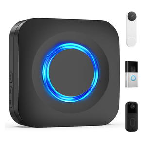 WIFI Wireless Doorbell Chime Compatible with Ring, Nest, Blink Video Doorbells, Smart Indoor Doorbell Receiver with 5 Adjustable Volume, LED Flash Alert, 58 Melodies for Home Security (1 Pack)