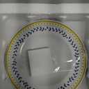 Braque Ceramic Pasta Plates 10oz, 8.5 in, Set of 6 Serving, Salad, Dinner Plate Microwave, Oven & Dishwasher Safe, Scratch Resistant, NoSpilling Design Dinnerware Kitchen Porcelain DishOlive Vine