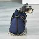 Dog Winter Coat with Harness Builtin | Waterproof Dog Jacket with Zipper & Fleece Lining | Reflective Cold Weather Coat for Small Medium Large Dogs, M