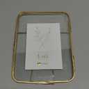 Malden International Designs 4x6 Gold Metal Hinged Floater Tabletop Picture Frame
