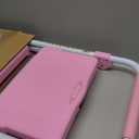 Pink Step Ladder 2 Step Folding,Step Ladder with Handgrip,Step Stool for Adults Ergonomic Foldable,2 Step Folding Step Stool with Anti-Slip Pedal,Multi-Use for Household and Home Kitchen