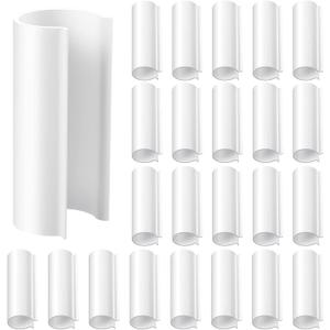 Jetec 32 Pcs PVC Pipe Clips Pool Cover Clamps for Above Ground Pool Greenhouses, Row Covers, Garden, Shelters, Bird Protection, 2.4 Inch Long(for 3/4 Inch PVC Pipe,White)