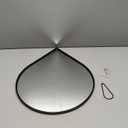 Small Decorative Mirror Black Teardrop Mirror with Metal Framed Oval Irregular Wall Mirrors Modern Accent Mirror for Wall Decor Living Room Bathroom Entryway Hallway Hanging Mirror 16x20 Inches
