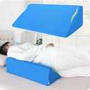Bed Wedge Pillow For Sleeping Seniors Post Surgery Incline Pillow Bedsore Pressure Relief Cushions For Butt Lifting Patient Turning Triangle Foam Wedges For Bed Positioning Body Back Support (Blue)