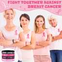 Cunno 100 Pcs Breast Cancer Awareness Pink Ribbon Bracelets Bulk Silicone Wristbands Jesus Loves You Rubber Accessories for Women Breast Cancer Awareness Gifts Supplies Party Favors