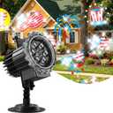 PEAKCLOUDS Christmas Projection Lights Outdoor - LED Holiday Projector Lights with Auto Timer and Waterproof Design for Indoor Outdoor Yard, Patio, Garden, Party Decor