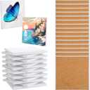 AKOLAFE 15 Sets Sublimation Coasters Blanks with Cork Back Ceramic Tile 4x4 Tiles Ceramic Tiles for Crafts Glossy Glazed Tile Coasters Blanks Ceramics Coaster for Sublimation Thermal Transfer Painting